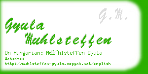 gyula muhlsteffen business card